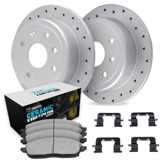 R1 Concepts® - Drilled Brake Kit with Euro Ceramic Pads