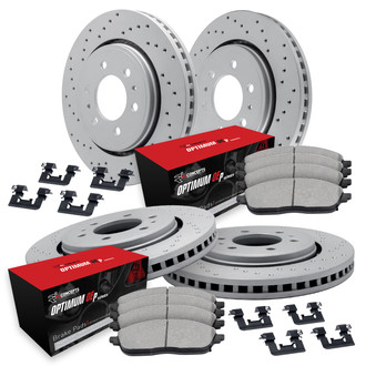 R1 Concepts® - Drilled Brake Kit with Optimum OE Pads