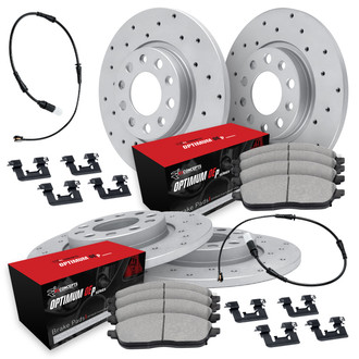 R1 Concepts® - Drilled Brake Kit with Optimum OE Pads