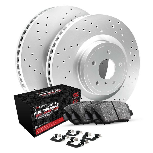  R1 Concepts® - Drilled Rear Brake Kit with Performance Sport Pads