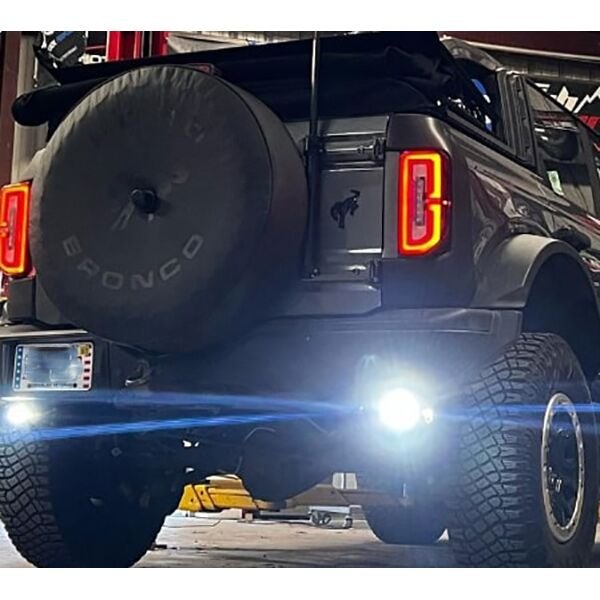Race Sport® - Black Fiber Optic LED Tail Lights, Ford Bronco
