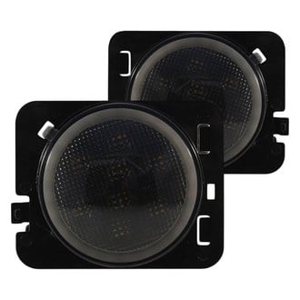 Race Sport® - Black Smoke LED Side Marker Lights With Halo