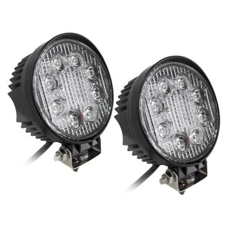 Race Sport® RS-27W-R-2 - Street Series High Power 4" 2x27W Round Spot Beam LED Lights