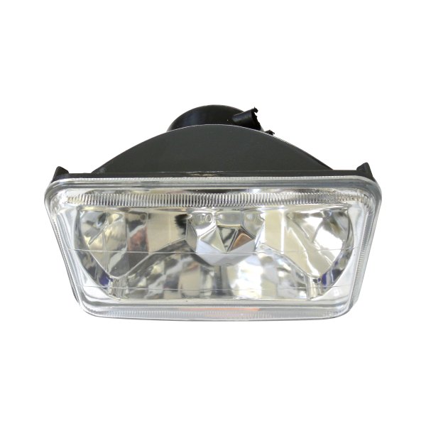 Race Sport® - 4x6" Rectangular Chrome Diamond Cut Headlights