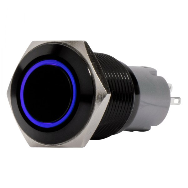  Race Sport® - 0.75" 2-Position Blue LED Switch with Black Flush Mount
