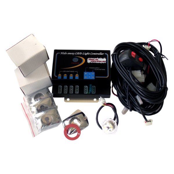 Race Sport® - Amber LED Hideaway Strobe Light Kit