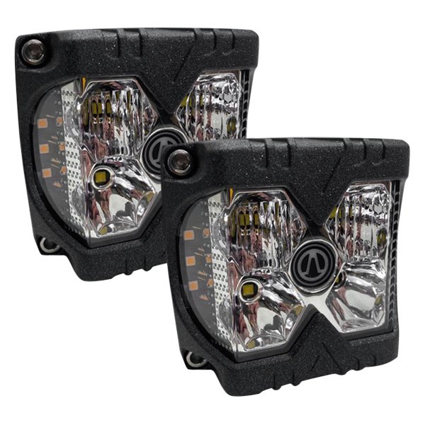 Race Sport® - HD Series 2x40W Cube LED Lights, with Amber Side Strobe