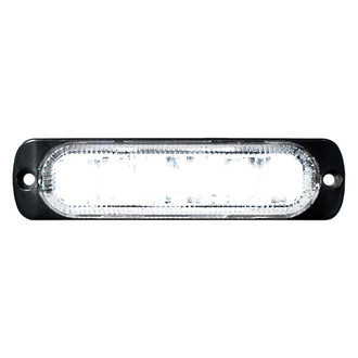 Race Sport® - 6-LED Ultra Slim Bolt-On Mount 19-Flash Pattern White LED Strobe Light