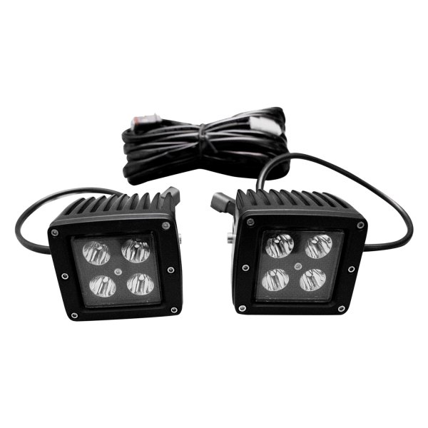 Race Sport® - Blacked Out® Series 3" 2x16W Cube Spot Beam LED Lights, Full Set