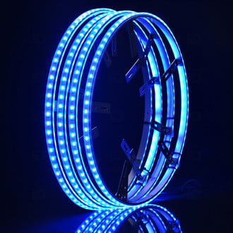 Race Sport® - 15.5" ColorSMART Bluetooth Controlled Multicolor LED Wheel Kit with Chasing Functions