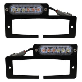 Race Sport® - Hitch Mounted 2x6W Rectangular Flood Beam White/Amber LED Light Kit