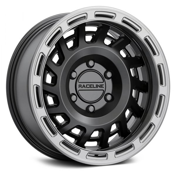 RACELINE® - 957BS HALO Satin Black with Silver Ring