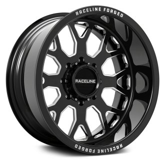 RACELINE® - RF102B GRINDER FORGED Gloss Black with Milled Accents