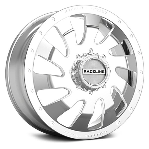 RACELINE® - RF403P TWISTED 8 FORGED DUALLY Front Polished