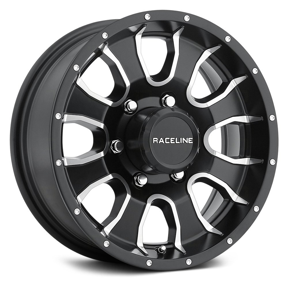 RACELINE® 860M MAMBA TRAILER Wheels Black with Machined Spokes Rims