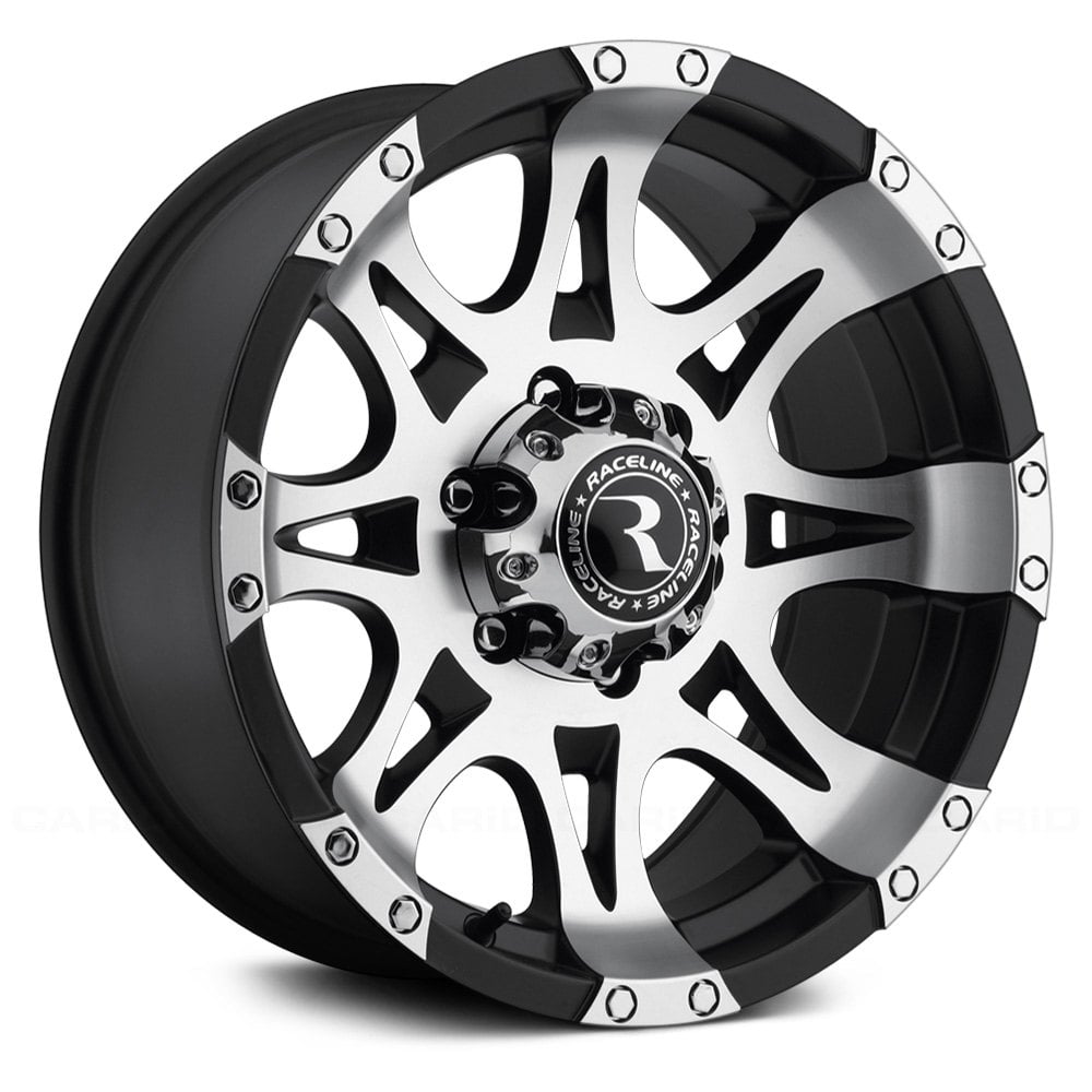 RACELINE® 982 RAPTOR Wheels Black with Machined Face Rims