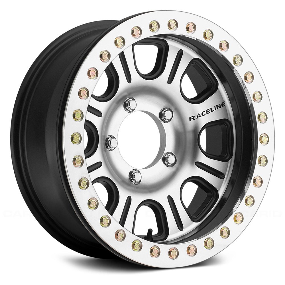 RACELINE® RT232 MONSTER Wheels Black with Machined Face Rims RT232