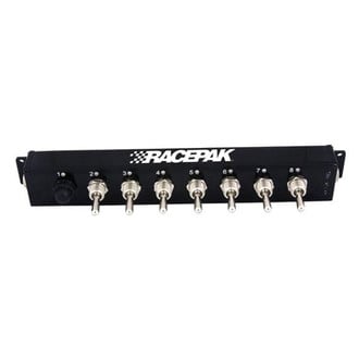 Racepak® - Black Anodized Aluminium 8-Switch Smart Wire Switch Panel