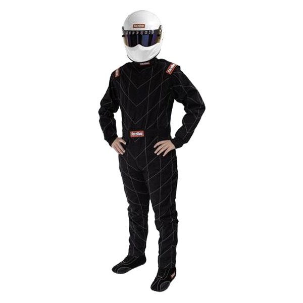 RaceQuip® - Chevron-1 Series Black M (Tall) Single Layer Racing Driver Fire Suit