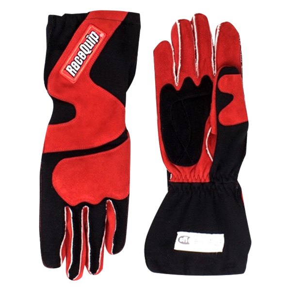 RaceQuip® - 356 Series Red/Black Nomex Outseam S Race Gloves with Closure