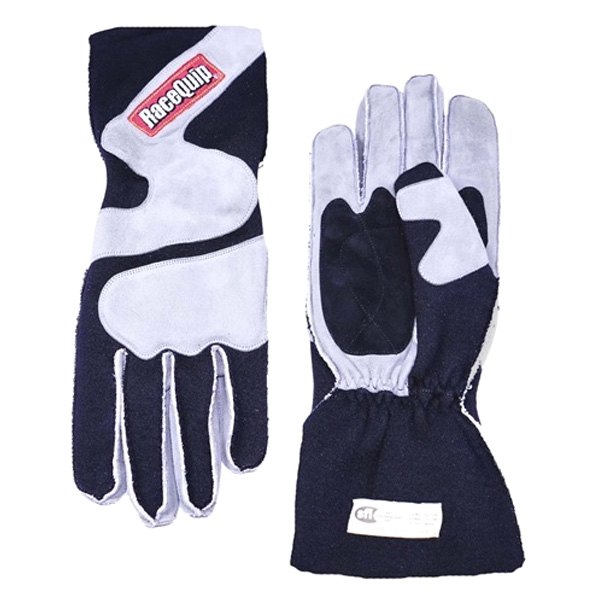 RaceQuip® - 356 Series Gray/Black Nomex Outseam M Race Gloves with Closure
