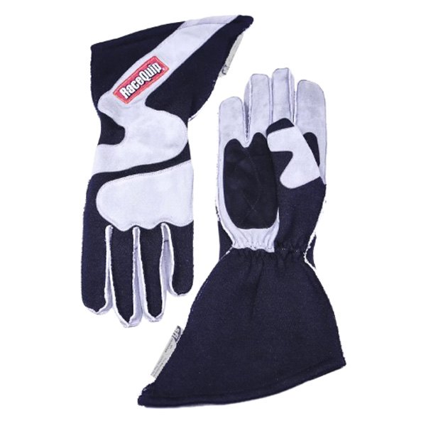 RaceQuip® - 359 Series Gray/Black Nomex Outseam S Double Layer Race Gloves with Angle Cut