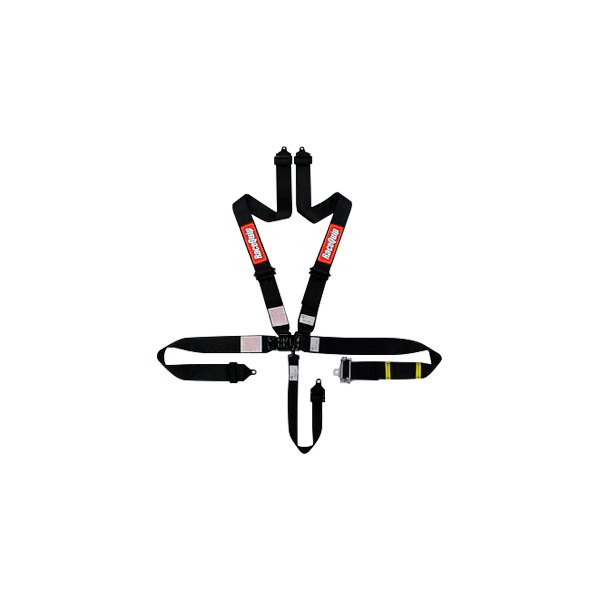 RaceQuip® - 5-Point Ratchet SFI Racing Harness Set, Black