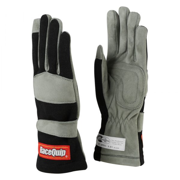 RaceQuip® - 351 Series Black S Single Layer Racing Gloves