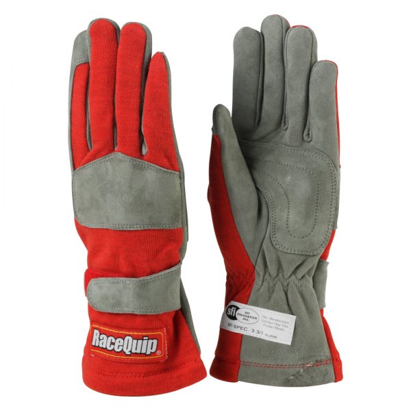 RaceQuip® - 351 Series Red L Single Layer Racing Gloves