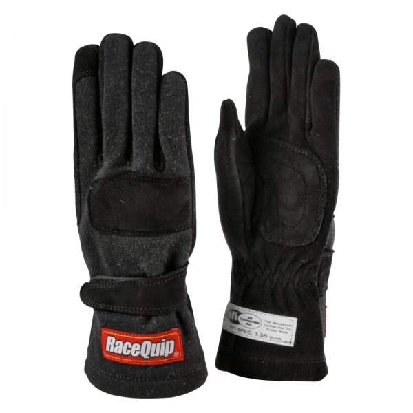RaceQuip® - 355 Series Black L Double Layer Racing Gloves