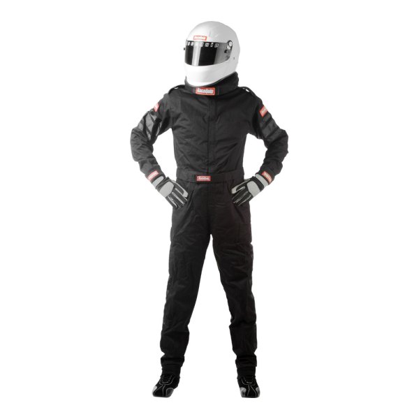 RaceQuip® - 110 Series Black XL Single Layer Racing Suit