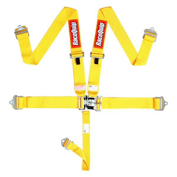 RaceQuip® - Yellow 5-Point Latch And Link Harness Set