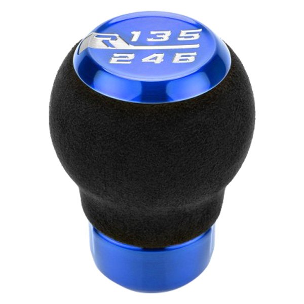 Raceseng® - Stratose Alcantara Shift Knob with Blue Translucent Base and Cap