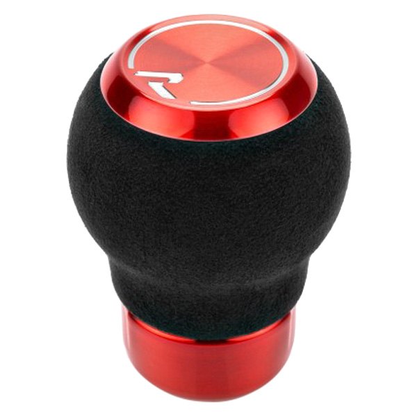 Raceseng® - Manual Stratose 6-Speed Alcantara Shift Knob with Red Translucent Base and Cap