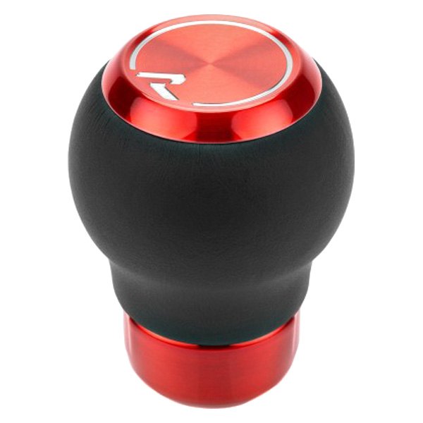  Raceseng® - Automatic Stratose Leather Shift Knob with Red Translucent Base and Cap