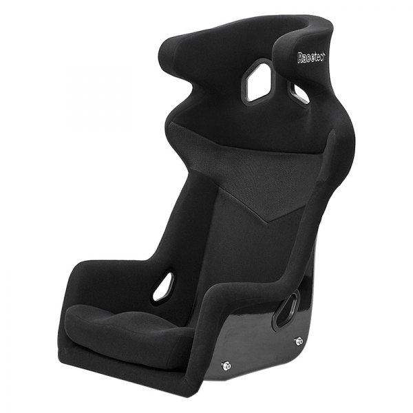 Racetech® - RT4100 Series Fiberglass Racing Seat with Head Restraint, Fabric, Wide and Tall, Black