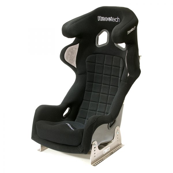 Racetech® - RT4129 Series Fiberglass Racing Seat with Head Restraint, Wide and Tall, Black