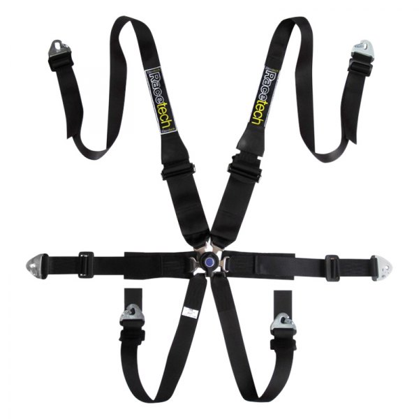 Racetech® - 6 Point Pro Lightweight HANS Series Harness Set, Black