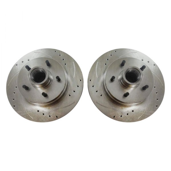 Racing Power Company® - 1-Piece Drilled and Slotted Brake Rotors