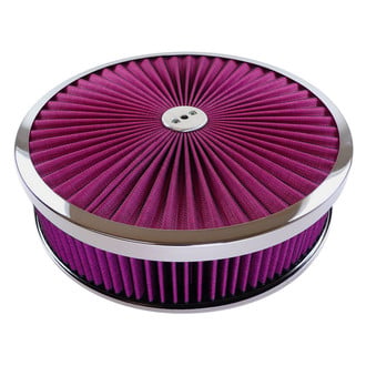 Racing Power Company® - Super Flow Top Red Chrome Air Cleaner Set