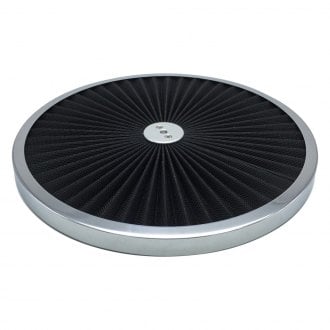 Racing Power Company® - Oval Red Air Cleaner Top with Black Lip