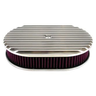 Racing Power Company® - Oval Aluminum Polished Air Cleaner Set