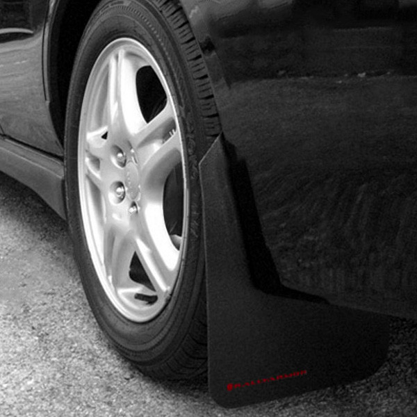 thumbnail image 2 of Rally Armor Basic Black Mud Flaps With Red Logo - Universal Fit Protection Against Road Debris 2 of 14