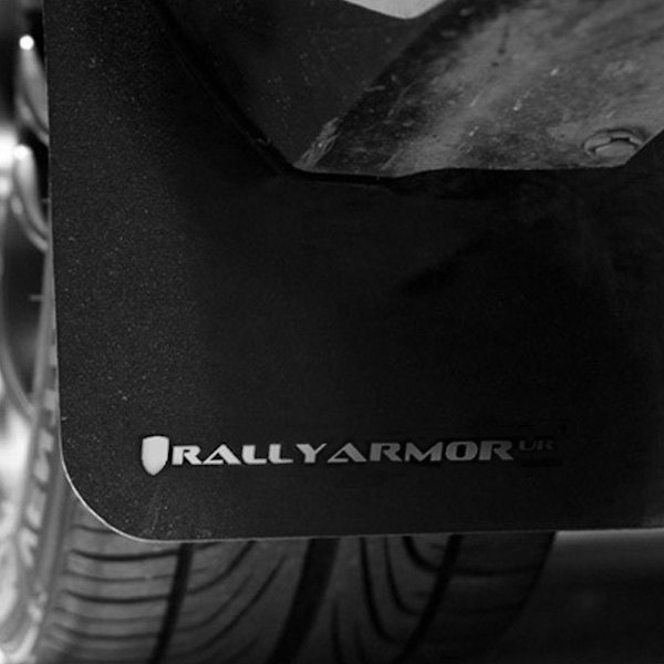  Rally Armor® - UR Series Black Mud Flap Kit with White Rally Armor Logo