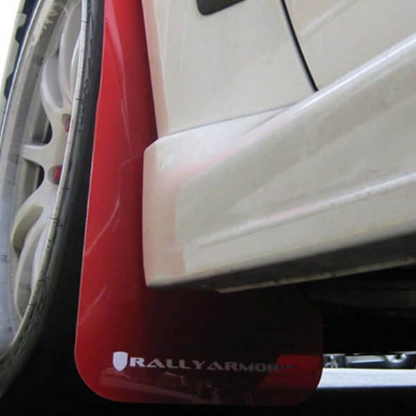  Rally Armor® - UR Series Red Mud Flap Kit with White Rally Armor Logo