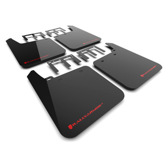 Rally Armor® - UR Series Black Mud Flap Kit with Red Logo