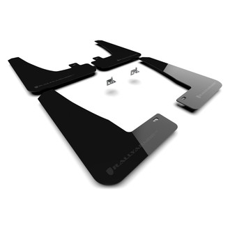 Rally Armor® - UR Series Black Mud Flap Kit with Metallic Black Rally Armor Logo