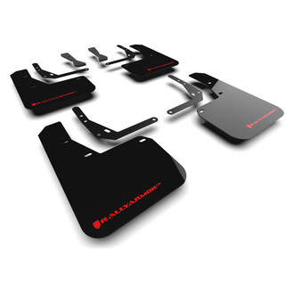 Rally Armor® - UR Series Black Mud Flap Kit with Red Logo