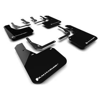 Rally Armor® - UR Series Black Mud Flap Kit with White Logo