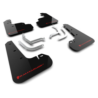 Rally Armor® - UR Series Black Mud Flap Kit with Red Logo